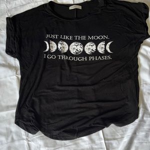 Rebel Society Black & White Moon Shirt Small